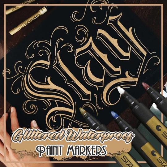 أقلام طلاء لامعة مقاومة للماء - 10 قطع