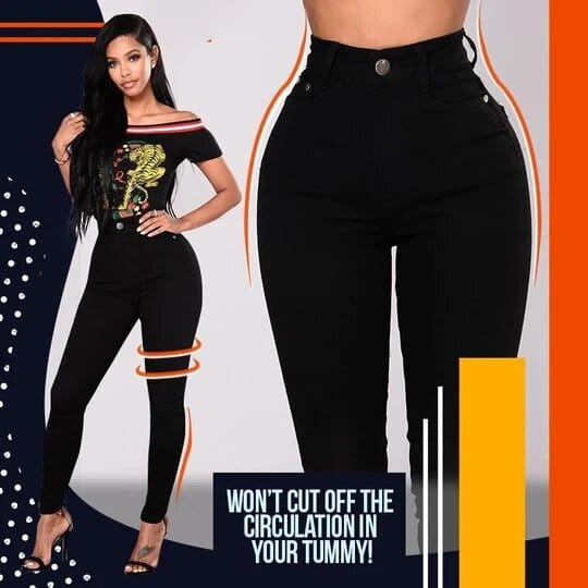 جينز مطاطي ذو شكل مثالي