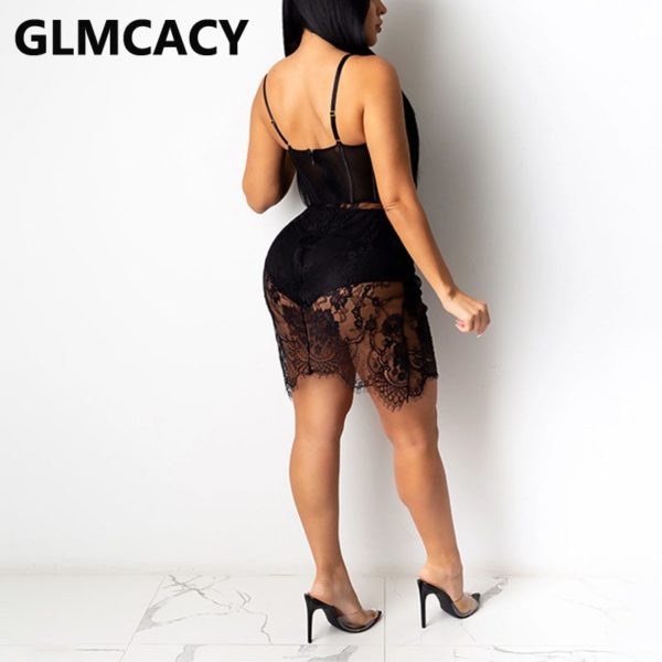 رمش الدانتيل صد فستان شبكة محض - الصورة 2