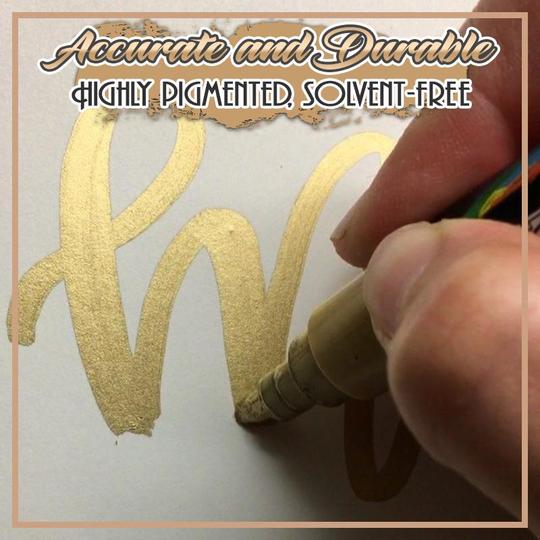 أقلام طلاء لامعة مقاومة للماء - 10 قطع - الصورة 2