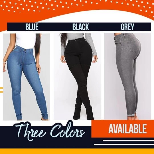 جينز مطاطي ذو شكل مثالي - الصورة 3